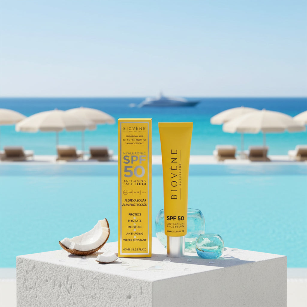 Biovène Hyaluronic SPF 50 Anti-Aging Face Fluid 40ml – Lightweight Facial Sunscreen