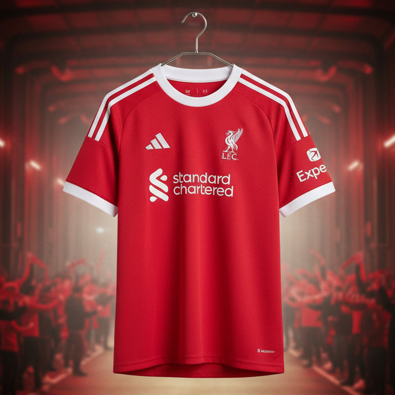 Liverpool FC 2025/26 Home Jersey Juniors – Adidas AEROREADY Supporter Shirt