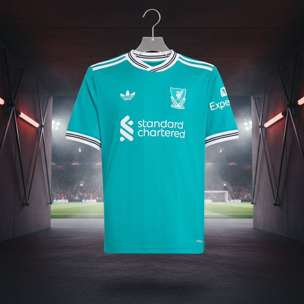Liverpool 2025/26 Third Shirt Juniors – Adidas AEROREADY Football Jersey